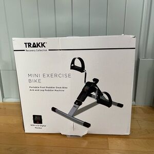 Mini Exercise Bike - Black/Silver Portable Pedal Peddler